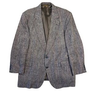 Vtg‎ STRATHMORE Richman SIlk Tweed Blazer Sport Coat Jacket 48R Career Business
